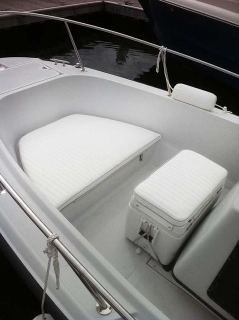 Small Powerboat bow and cooler cushion